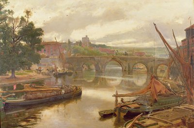 Die alte Brücke, Maidstone, Blick nach Süden von Albert Goodwin